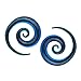 BodyJ4You Glass Snail Tapers Kit 2 Pieces Blue Dichroic Plugs 2G - 12mm