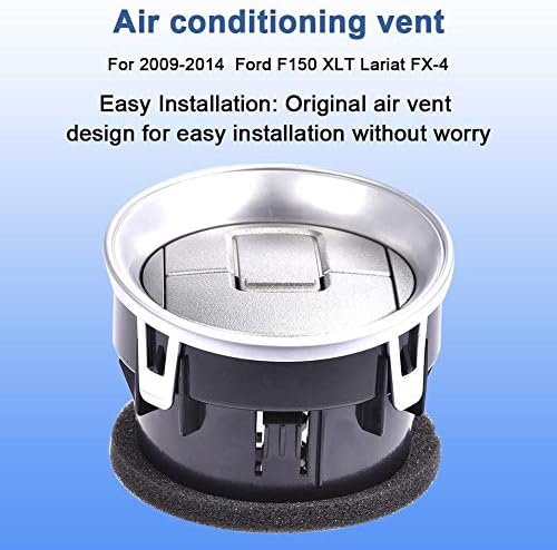 Campinery Air Vent Duct Chrome Set for 2009-2014 Ford F150 Dashboard AC Heater Cozy Trendy excellently