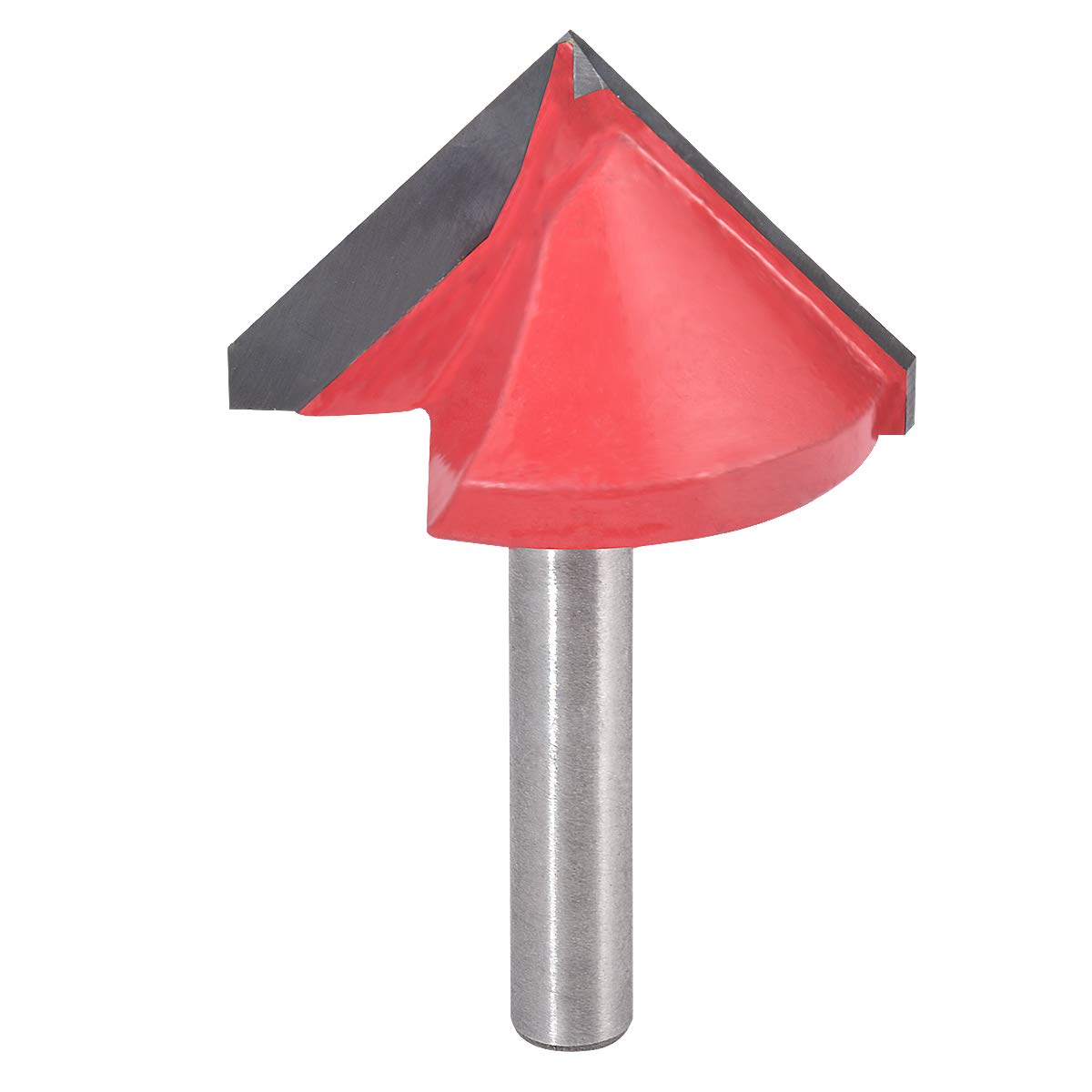 KATUR V Grooving Router Bit, Carbide Tipped V Shape Router Bit for CNC Engraving, End Mill Woodworking Tool with 6mm Shank (6mm Shank 32mm Width 90 Degree)