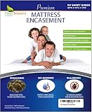 Four Seasons Essentials RV Short Queen Mattress Protector (60" Wx75 L) Bedbug Waterproof Zippered Encasement Hypoallergenic Premium Quality Cover Protects Against Dust Mites Allergens