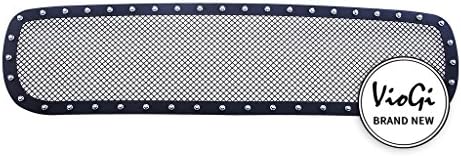 VioletLisa 1pc Replacement Main Upper Stainless Steel Blk Powder Coated Billet Grille For 99-00 Sierra 1500 &amp; 00-06 Yukon &amp; 01-06 Yukon Denali &amp; 01-02 Sierra &amp; 01-01 Sierra C3 &amp; 02-06 Sierra Denali