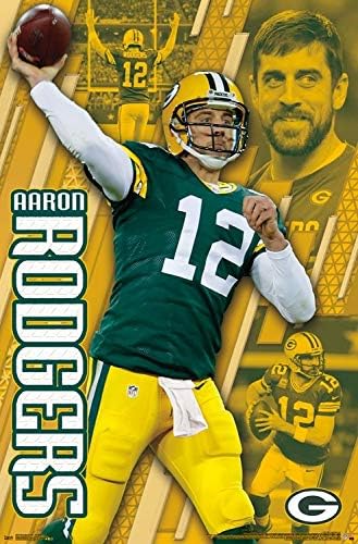 Green Bay Packers Aaron Rodgers Poster Print 55 88 X 86 36 Cm Amazon Co Uk Kitchen Home
