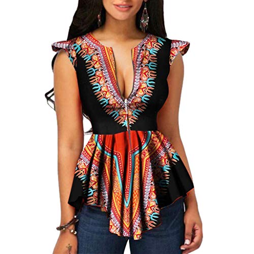 2 Summer+African+Printing+Sleeveless+T+Shirt