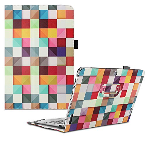 Infiland ASUS Transformer Book T100HA Case, Premium PU Leather Stand Cover Case For ASUS Transformer Book T100HA 10.1" Laptop (2015d Only)- Color Diamond