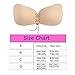 Skirei Self Adhesive Fly Bra Strapless Invisible Push Up Bra With Drawstring for Backless Dress,Party Dress(B, Nude)