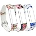 RedTaro Bands Compatible with Fitbit Alta and Fitbit Alta HR,Pack of 3(Pink Floral,Blue Floral,Porcelain),Standard Size for 5.5