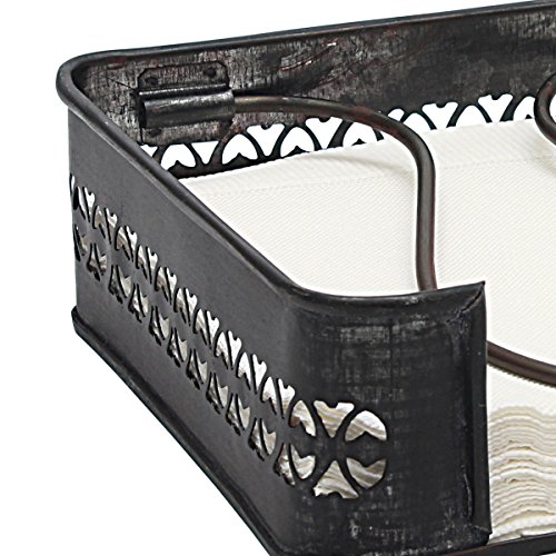 Stonebriar Industrial Black Graphite Metal Table Top Napkin Holder
