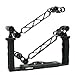 CamDive Universal full aluminium underwater video stabilizer tray for any housing with ¼”-20 threaded holes (Underwater stabilizer, 2 x 8” Double one inch ball arm, 4 x 1” Ball clamp)