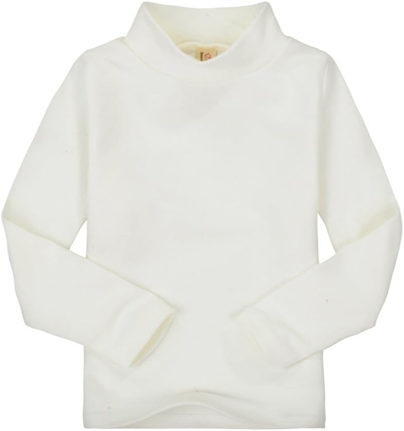 Children Unisex Solid Color Kids School Uniform Long Sleeve Turtleneck T-Shirt