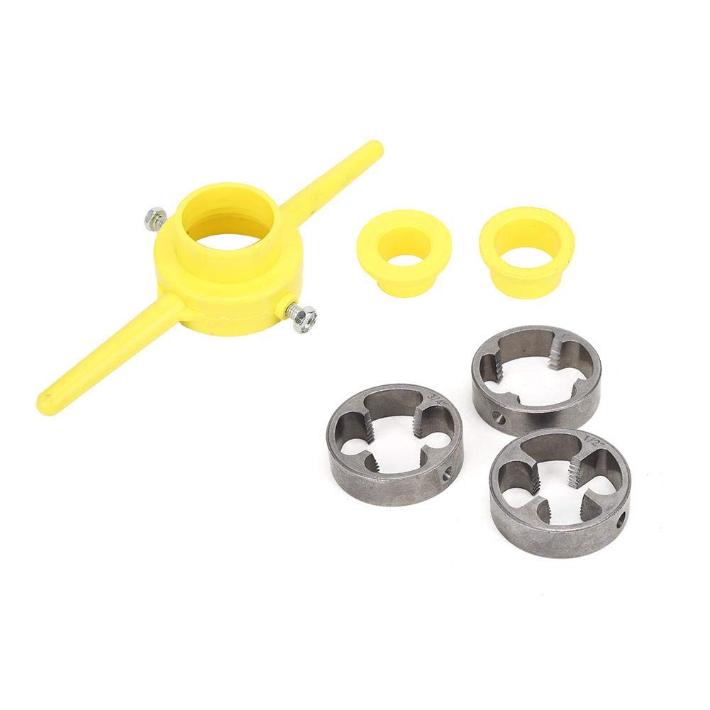 High Quality PVC Pipe Die Set, NPT Standard Thread, 1/2 Inch 3/4 Inch 1 Inch 3 x Thread Molds Pipe Threading Hand Tool Kit