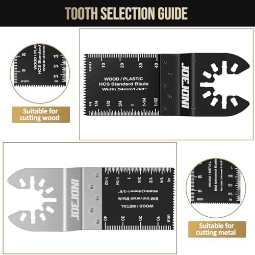 27 Pcs Oscillating Saw Blade, Universal Multifunction Tool Saw Blades Accessories Kit, Multi-functional Tool Blade, for Fein Multimaster, Ryobi, Milwaukee, Bosch, Dremel, Dewalt, Rockwell, Makita