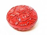 Museum Collections Carved Cinnabar Box, Red/Black
