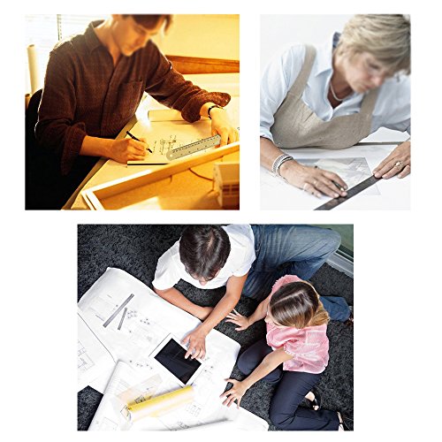 image for Bestgle Stainless Steel Ruler 12 Inch + 8 Inch + 6 Inch Office Rulers 