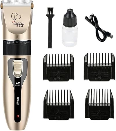 OrcoW Professional Dog Grooming Clippers Low Noise Cordless Rechargeable