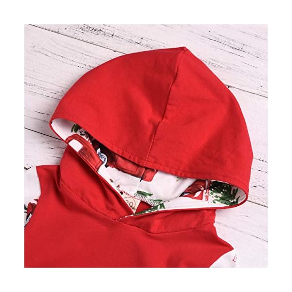 ZOELNIC Baby Girls Boys Outfit Hooded Pocket Tops + Plaid Pants Clothes Set - Image 4
