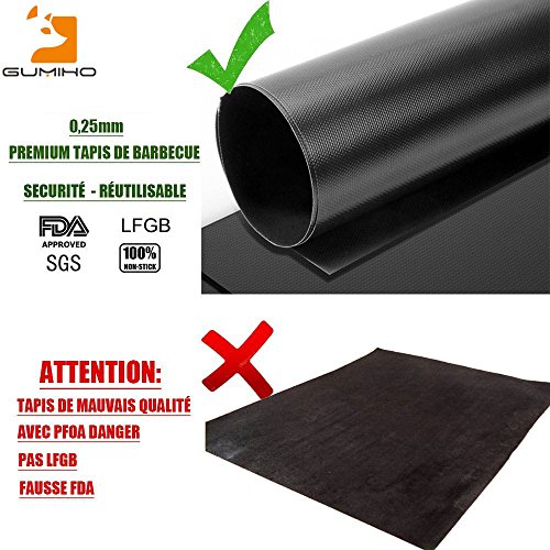 Kuke bbq grill mat (Set of 3) Non-Stick grilling mat for Gas, Charcoal, Electric Grill Sheet black copper grill mats (black)