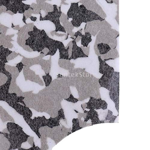 Set of 9 Pieces Kitesurf Kiteboard Surfboard Traction Full Deck Pad Non-Slip and Ultra-Light - Black White Camo - Thumbnail 4