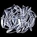 Makartt 500Pcs Stiletto Nails Clear Sharp Ending Acrylic Nail Tips 10 Sizes for Nail Salons and DIY Nail Art A-09