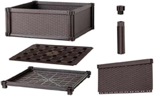 Kit Huerto Urbano Modular Cuadrado- Marrón: Amazon.es: Jardín