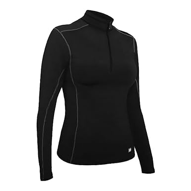 Polarmax Comp 4 Tech Fleece Zip Mock Shirt Black X Small