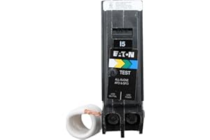Eaton Type BR 15-Amp 1-Pole Dual Function AFCI/GFCI Circuit Breaker