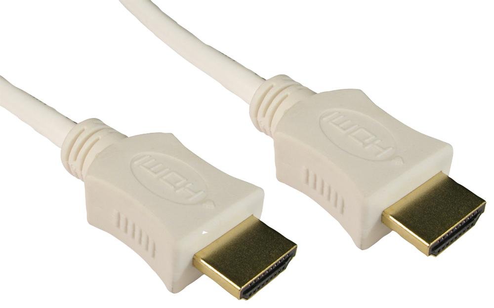 Pro Signal 99HDHS-102WHT High-Speed 4K HDMI Cable with Ethernet, 2m White – Male to Male, 2160p @30Hz, 3D Support, ARC, Durable PVC Jacket