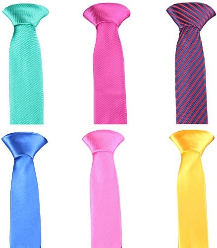 Mens Slim Necktie Tie Mixed Set 6 Pack (set 10)
