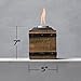 TIKI Brand 7-Inch Clean Burn Fire Crate Resin Table Torch, Brown