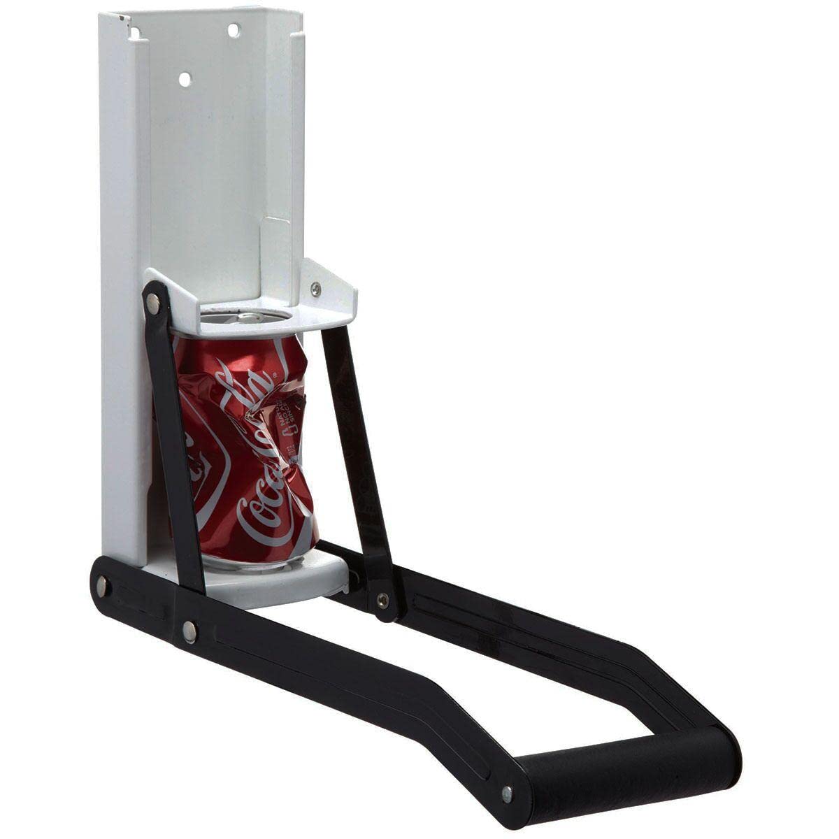 KitchenCraft Wall Can Crusher with Beer Bottle Opener, Metal, Black/White