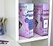 Acrimet Magazine File Holder, Durable Rack, Space-Saving Organizer (Plastic) (Clear Pink Color) (2 pack)