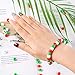 PP OPOUNT 1002 Pieces Christmas Pony Beads Large Hole Beads with Elastic String Cord, Safety Scissors for Bracelets, Necklaces, Jewelry Making and Home Decor Craft (White, red, Green)