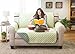 Deluxe Reversible Loveseat Slipcover Furniture Protector, Seat Sofa, Chair, Couch Quilted, Anti-Slip 2 Inch Strap, Machine Washable, Slip Cover Throw for Pets, Dogs, Cats, Kids - Olive/Sage