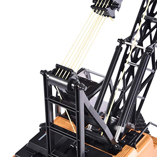 Bravetoshop 2.4G 15CH Alloy Crane Truck Engineering Vehicle RC Car for Kids, Interesting Functional Remote Control Cable Crane