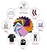 Makerfun Heat Transfer Vinyl, Permanent Adhesive Backed Vinyl Sheets Assorted Colors - 26 Pack of 12 x 10