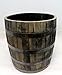 MGP Tall Genuine Urn Syle Oak Wood Barrel Planter for Tree or Shrub Planting, Cedar Wood Bottom, 26