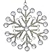 Handmade Snowflake Iron and Glass Pendant Christmas Ornaments, 6 Inches