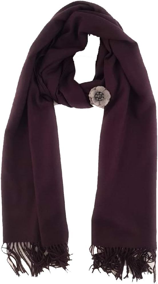 LilyRosa® Pashmina Scarf Pin Cream Grey Pink Coral Navy Blue Purple Wedding Free Zelly Gift Bag