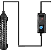 QOSEREN Adjustable Aquarium Heater with ctrololler and Protective Cover,100W Fish Tank Heater for 10-15 Gallon Fish Tank or T