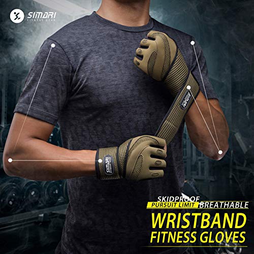 SIMARI Workout Gloves Men Women Full Finger Weight Lifting Gloves with