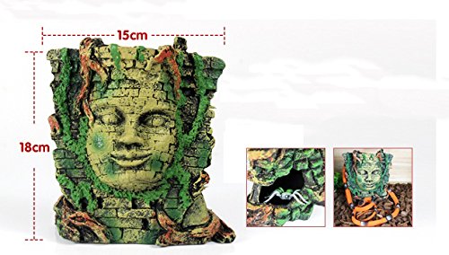 Reptile Rock Hide Cave - World 9.99 Mall Reptile Rock Hide Habitat decoration|Natural,Non-toxic, Made of Resin | Hideout For Small Lizards, Turtles, Reptiles, Amphibians,Fish (NS-68)