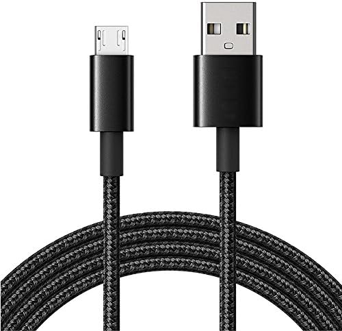 HOISAN Micro USB Cable 6.6ft Durable Nylon Braided Android Charger Cable Fast Sync&amp;Charging Cord for Samsung/Kindle/HTC/Nexus/LG/Xbox/PS4/Smartphones and More - Black