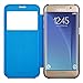 Galaxy S7 Edge Case, Pasonomi® [View Window] Ultra Slim Folio Flip PU Leather Case Cover for Samsung Galaxy S7 Edge (Blue)
