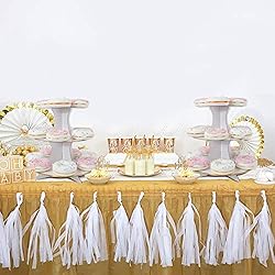 2 Set White and Gold 3-Tier Round Cardboard Cupcake