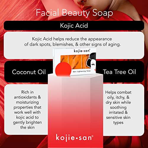 Kojie San Skin Brightening Soap Original Kojic Acid Soap for Dark Spots, Hyperpigmentation