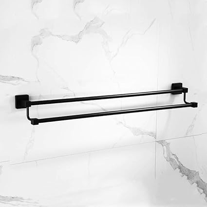 MWPO Toallero, Toallero de Pared, Toallero Negro de Acero ...