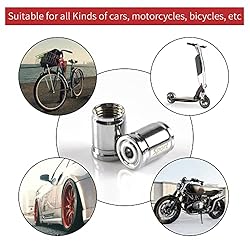 SINGARO Tire Valve Cap, 4 Pieces Aluminum Alloy Car