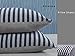 PURE ERA Jersey Knit Duvet Cover Set 100% T-Shirt Heather Cotton Super Soft Comfy Classic Striped Design, with Zipper Closure, Heather Grey Blue Stripe, Queen