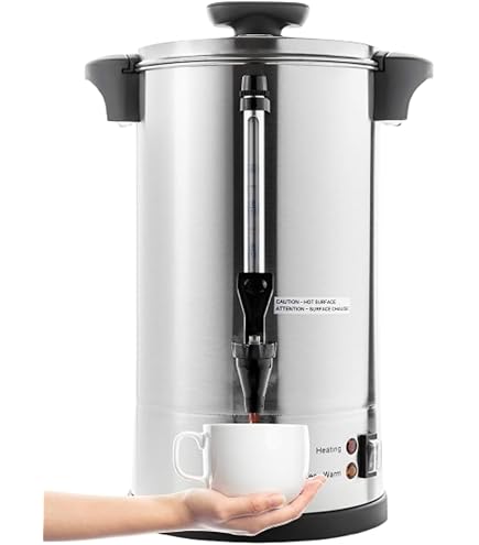 Amazon.com | CLIVIA 40 Cup Coffee Urn, Commercial 6L Percolator Coffee Urn,  Stainless Steel Large Coffee Maker Machine for Catering Party Office: Coffee  Urns