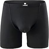 iKingsky Men's Long Leg Boxer Briefs Seamless Front Breathable Trunks Silky No Ride Up Underwear Stretch Men Underpanties