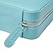 Vlando Small Travel Jewelry Box Organizer - Mirrored Jewelries Necklaces Rings Earrings Necklace Storage Case, Blue